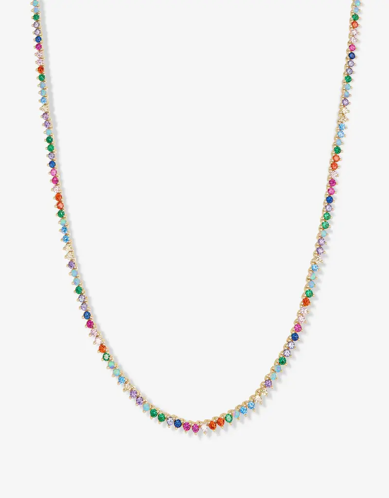 J.HOFFMAN'S 18' Multi Baby Not Your Basic Tennis Necklace