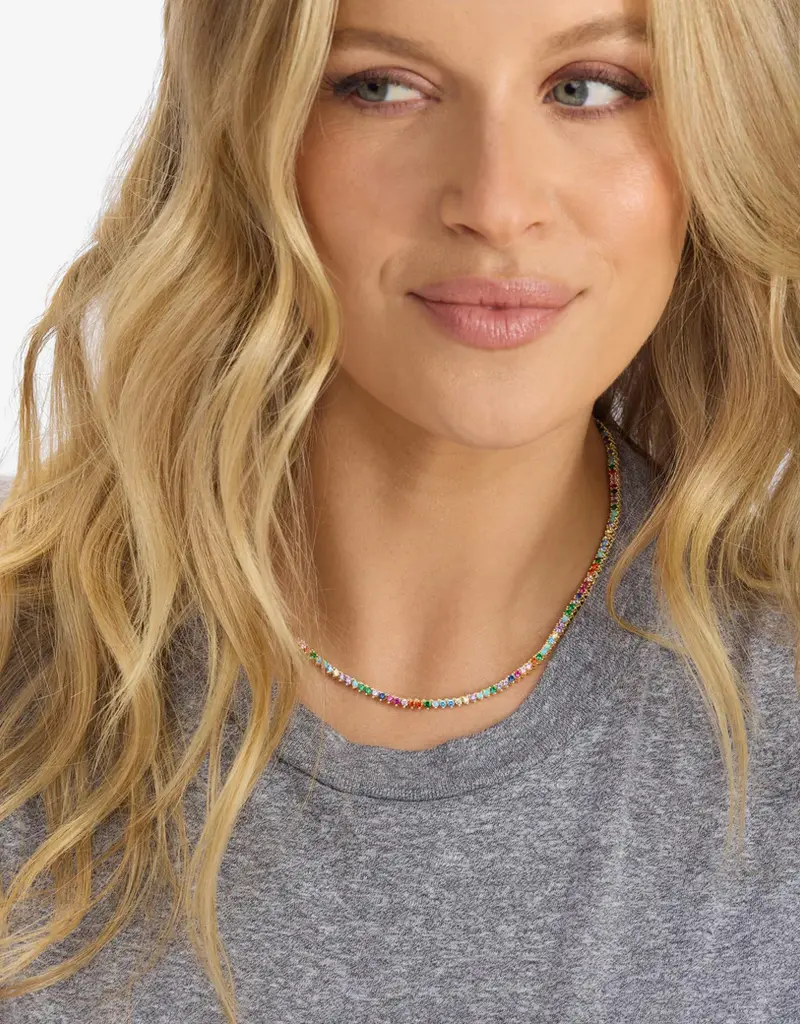 J.HOFFMAN'S 18' Multi Baby Not Your Basic Tennis Necklace