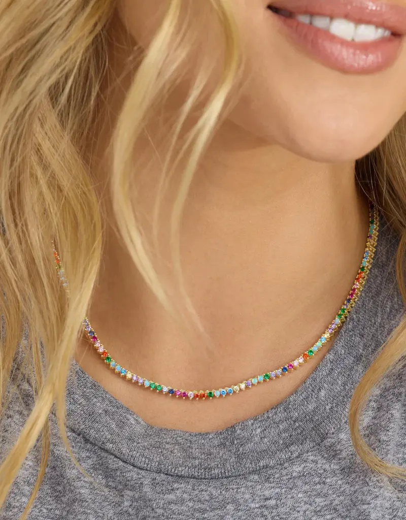 J.HOFFMAN'S 18' Multi Baby Not Your Basic Tennis Necklace