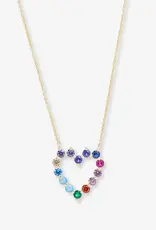 J.HOFFMAN'S Multi Heart Shes An Icon Necklace