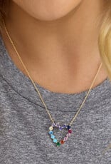 J.HOFFMAN'S Multi Heart Shes An Icon Necklace