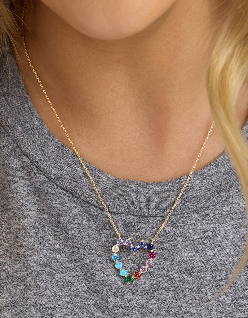 J.HOFFMAN'S Multi Heart Shes An Icon Necklace