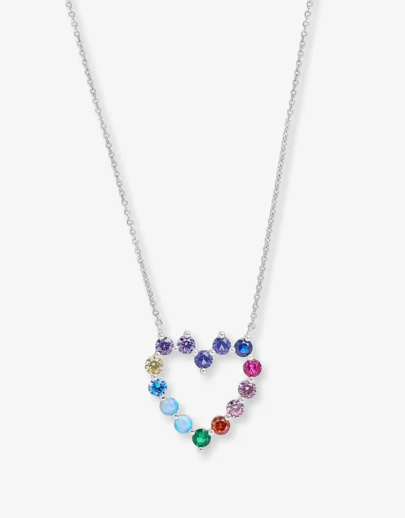 J.HOFFMAN'S Multi Heart Shes An Icon Necklace