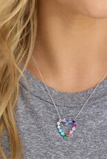 J.HOFFMAN'S Multi Heart Shes An Icon Necklace