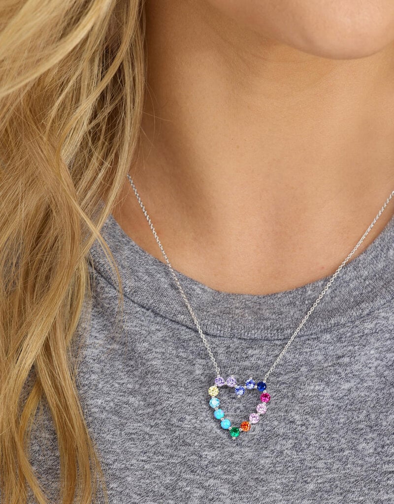 J.HOFFMAN'S Multi Heart Shes An Icon Necklace