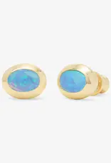 J.HOFFMAN'S Blue Opal She's A Boss Studs  8mm