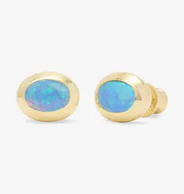J.HOFFMAN'S Blue Opal She's A Boss Studs  8mm
