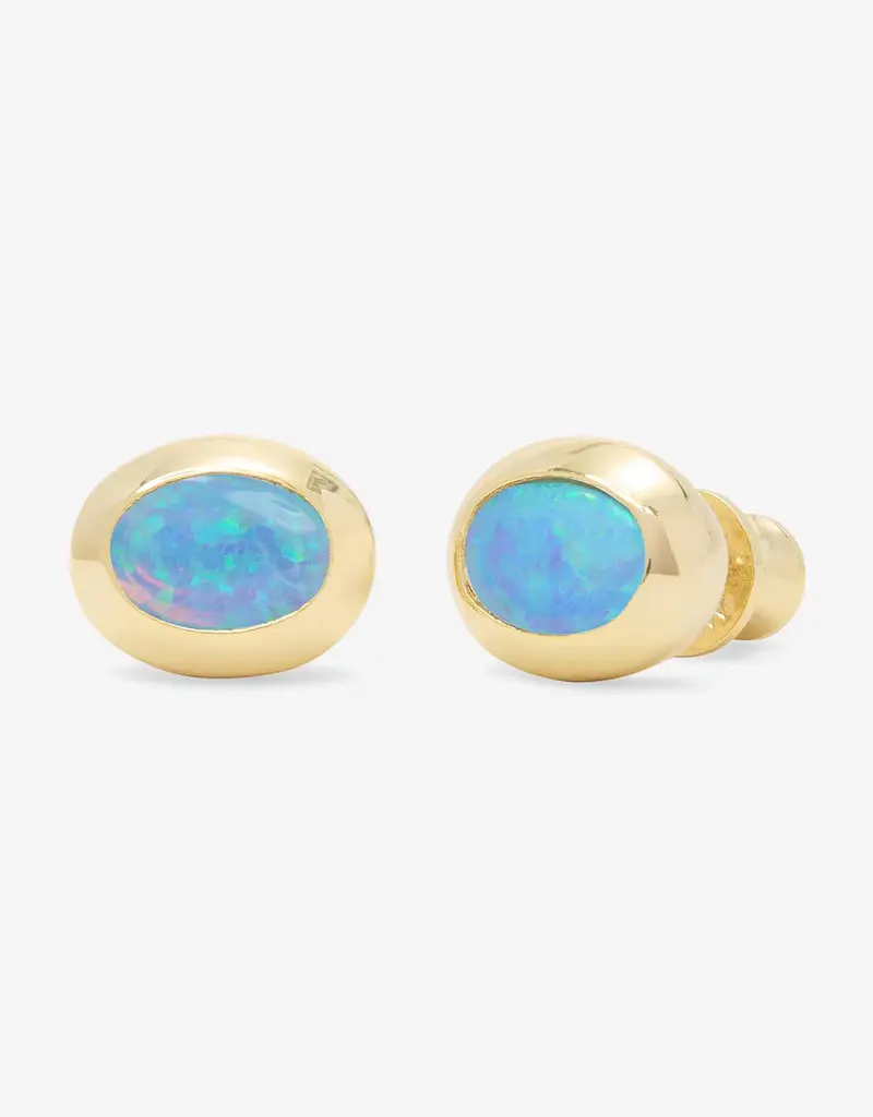 J.HOFFMAN'S Blue Opal She's A Boss Studs  8mm