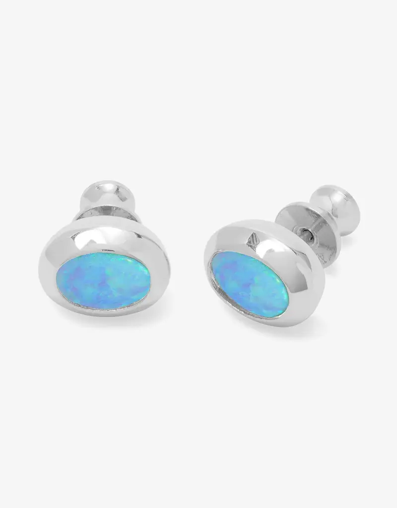 J.HOFFMAN'S Blue Opal She's A Boss Studs  8mm