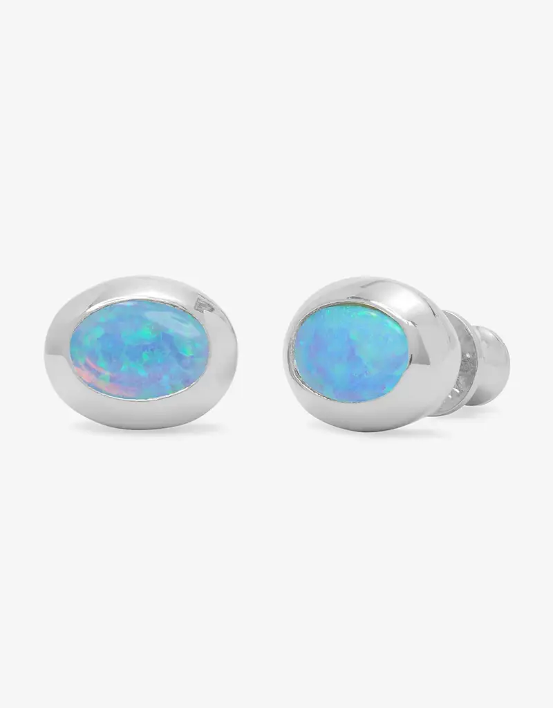 J.HOFFMAN'S Blue Opal She's A Boss Studs  8mm