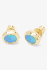 J.HOFFMAN'S Blue Opal She's A Boss Studs  8mm