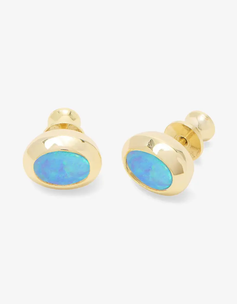 J.HOFFMAN'S Blue Opal She's A Boss Studs  8mm