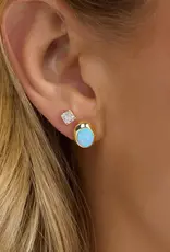 J.HOFFMAN'S Blue Opal She's A Boss Studs  8mm