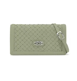 Interlok Braid Large Wallet in Sage