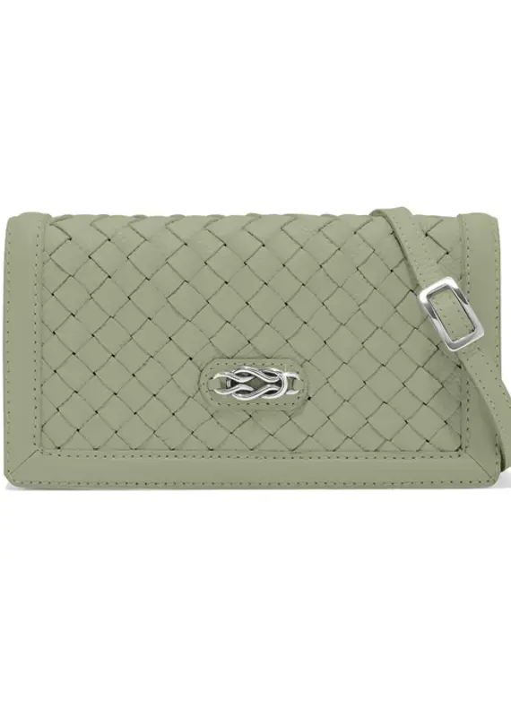 Interlok Braid Large Wallet in Sage