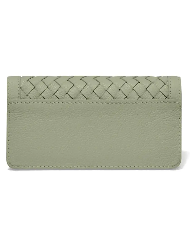 Interlok Braid Large Wallet in Sage