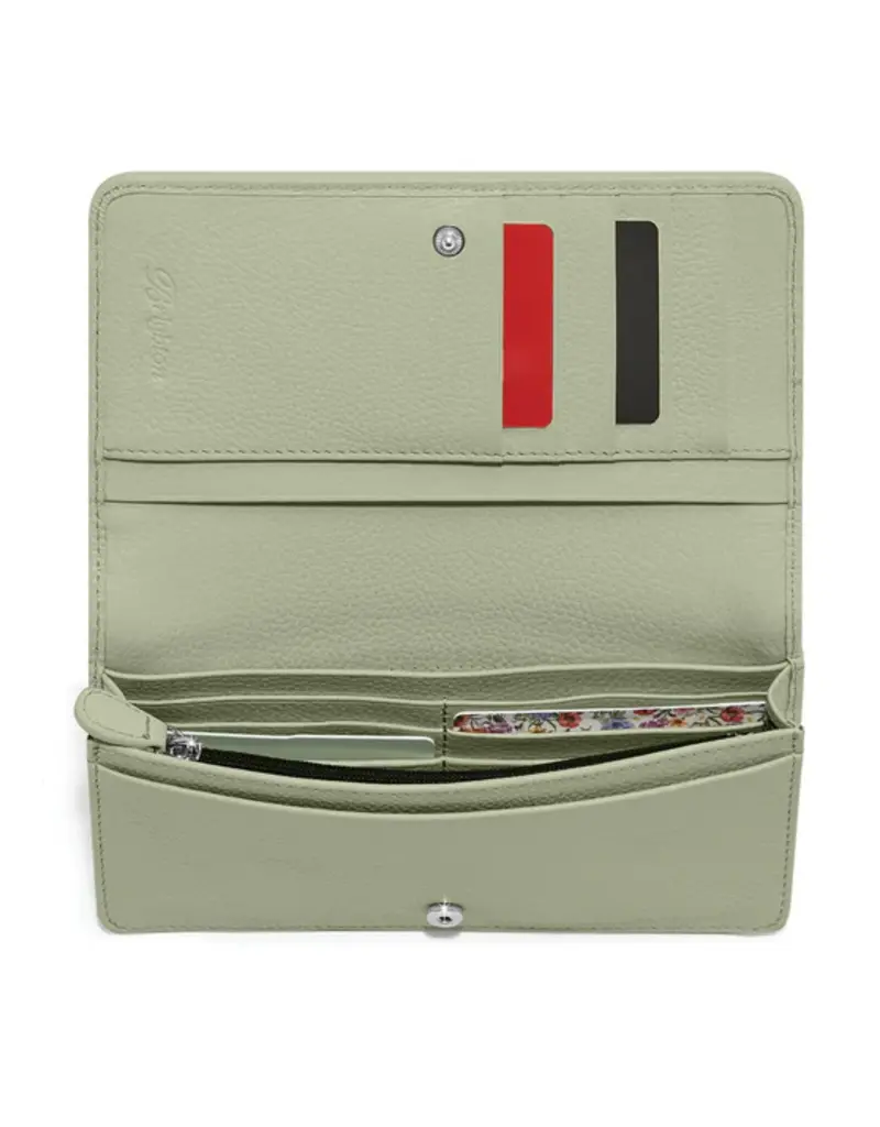 Interlok Braid Large Wallet in Sage