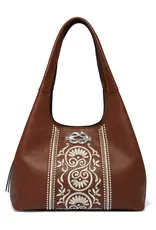 Selene Embroidered Shoulderbag in Bourbon