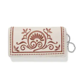 Rockmore Embroidered Wallet in white