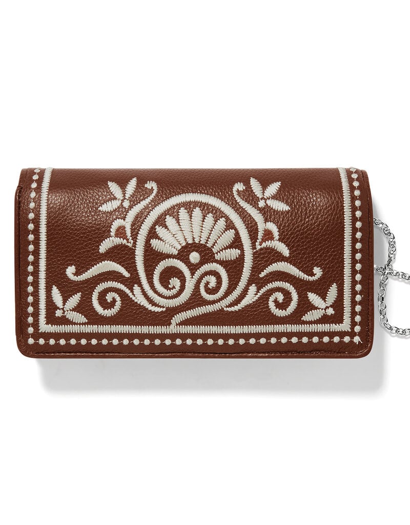 Rockmore Embroidered Wallet in Bourbon
