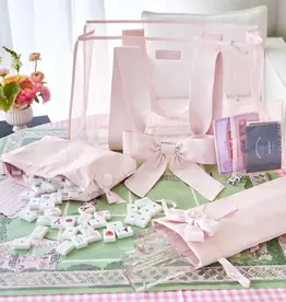 J.HOFFMAN'S Mahjong Jelly Tote Set in Ballet Pink Bow