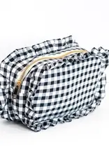 J.HOFFMAN'S Gingham Ruffle Pouch- Black