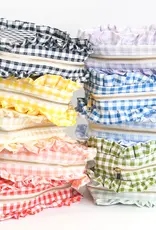J.HOFFMAN'S Gingham Ruffle Pouch- Black