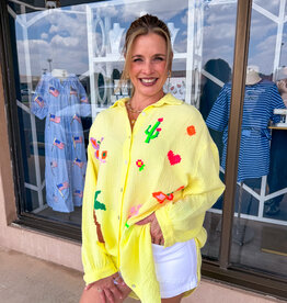 J.HOFFMAN'S Dockside Top in Yellow ONE SIZE