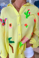 J.HOFFMAN'S Dockside Top in Yellow ONE SIZE