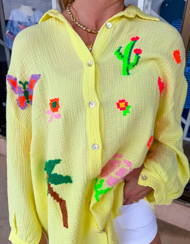 J.HOFFMAN'S Dockside Top in Yellow ONE SIZE