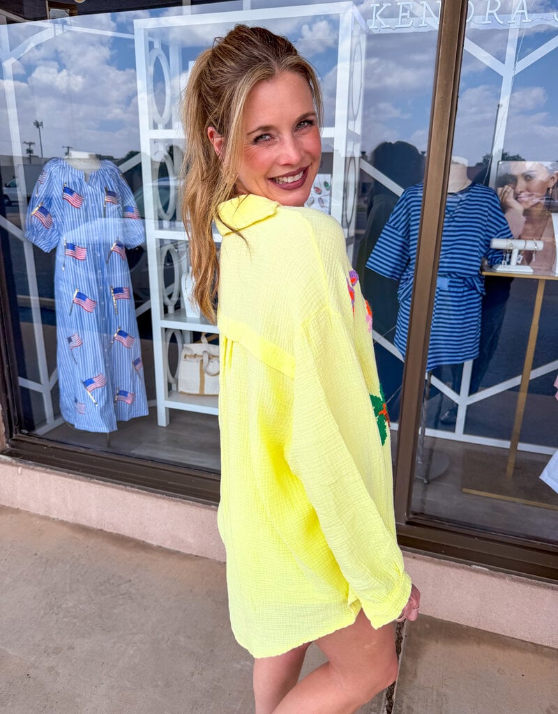 J.HOFFMAN'S Dockside Top in Yellow ONE SIZE