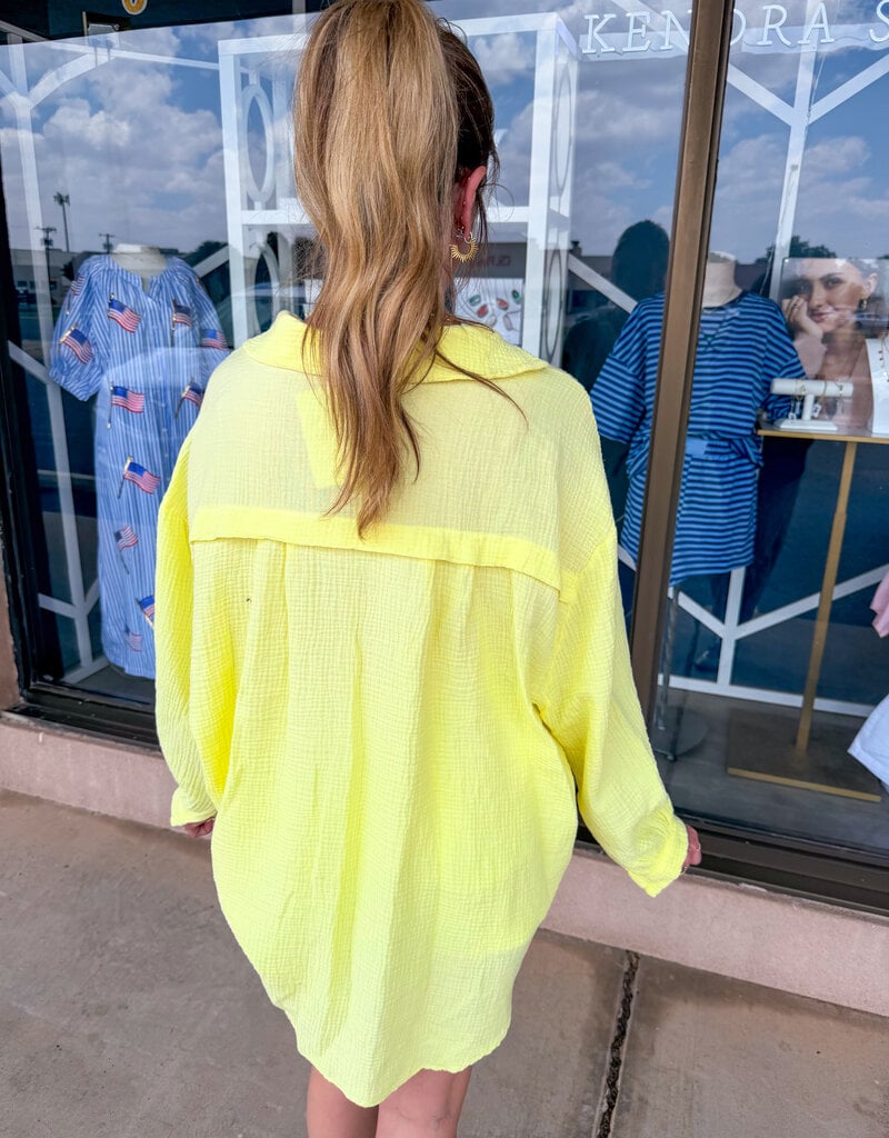 J.HOFFMAN'S Dockside Top in Yellow ONE SIZE