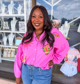 J.HOFFMAN'S Boardwalk Top in Pink ONE SIZE