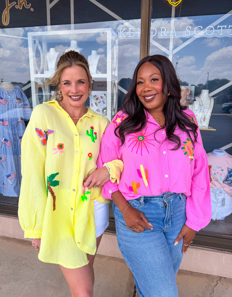 J.HOFFMAN'S Boardwalk Top in Pink ONE SIZE