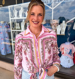 J.HOFFMAN'S Paisley Top in Pink