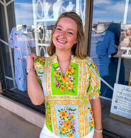 J.HOFFMAN'S Olivia Top in Lime