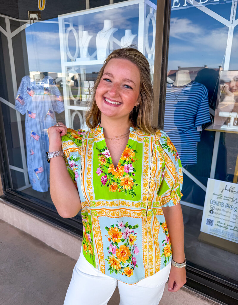 J.HOFFMAN'S Olivia Top in Lime