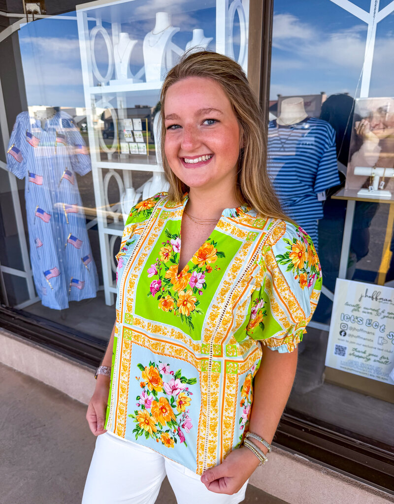 J.HOFFMAN'S Olivia Top in Lime