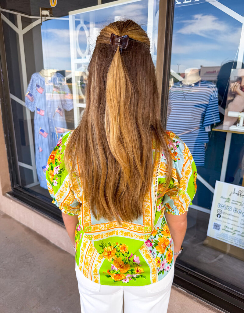 J.HOFFMAN'S Olivia Top in Lime