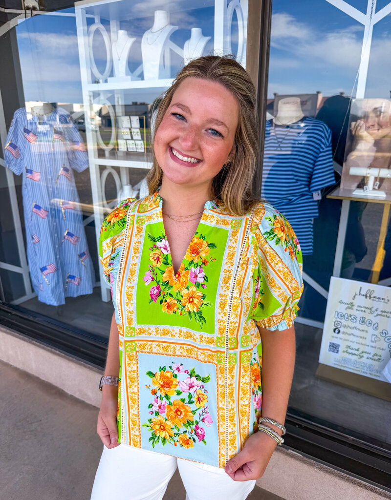 J.HOFFMAN'S Olivia Top in Lime