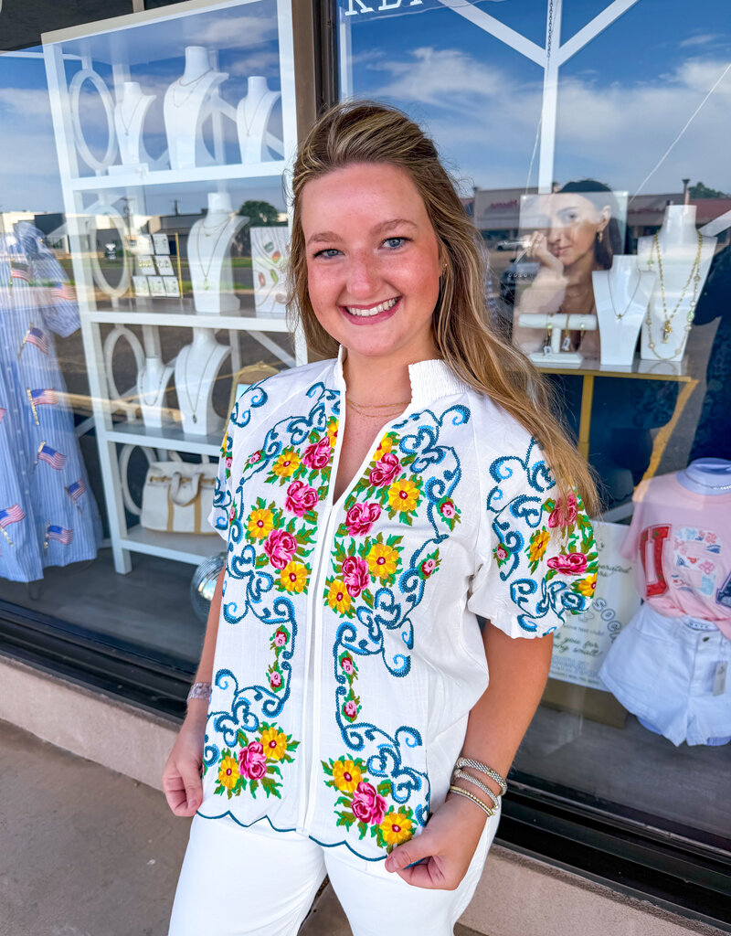 J.HOFFMAN'S Emmie Top in Cream