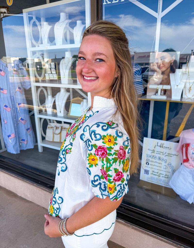 J.HOFFMAN'S Emmie Top in Cream