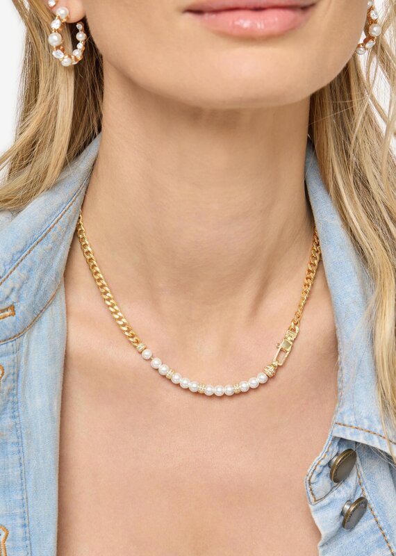 J.HOFFMAN'S Julian Loves Pearls Necklace in Gold