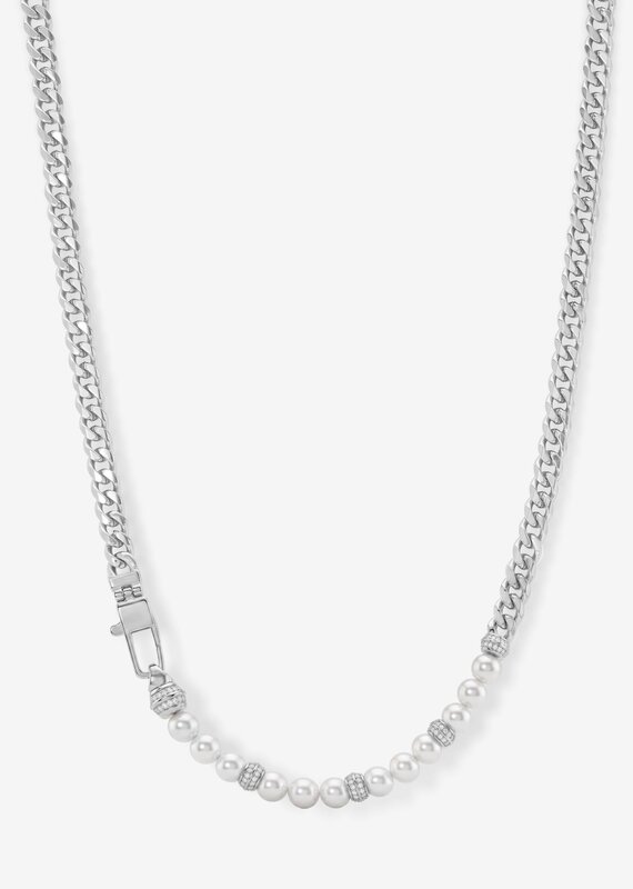 J.HOFFMAN'S Julian Loves Pearls Necklace in Silver