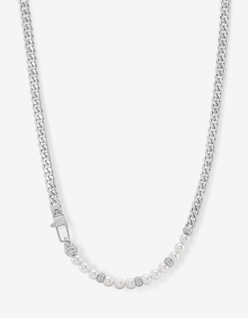 J.HOFFMAN'S Julian Loves Pearls Necklace in Silver