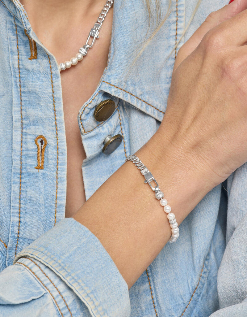 J.HOFFMAN'S Julian Loves Pearls Bracelet in Silver