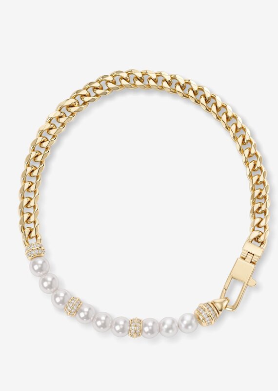 J.HOFFMAN'S Julian Loves Pearls Bracelet in Gold