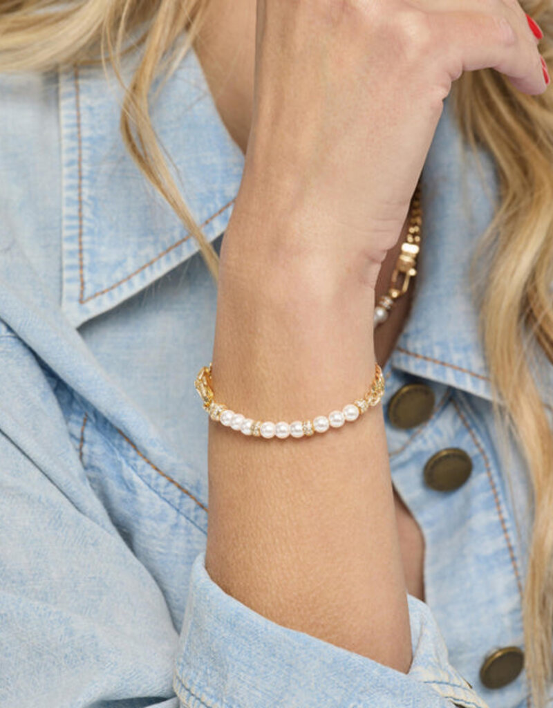 J.HOFFMAN'S Julian Loves Pearls Bracelet in Gold