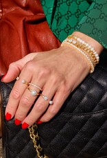J.HOFFMAN'S Perfect Pearl Open Ring in Gold