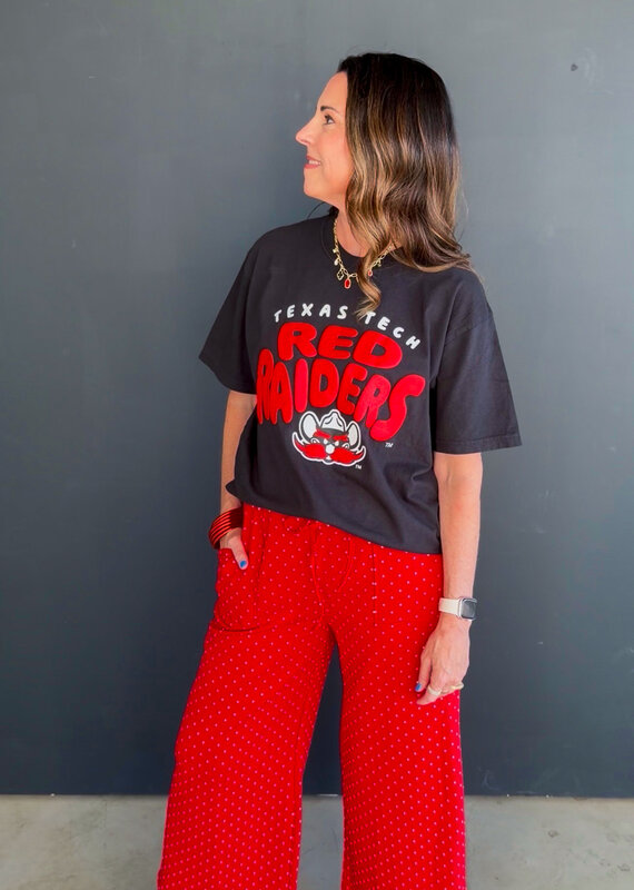 J.HOFFMAN'S Ruby Dot Wide Leg Lounge Pants